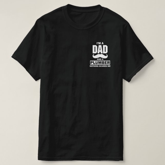Camiseta Sou Pai E Canalizador Para Homens Que Padre Engraç (Frente do Design)
