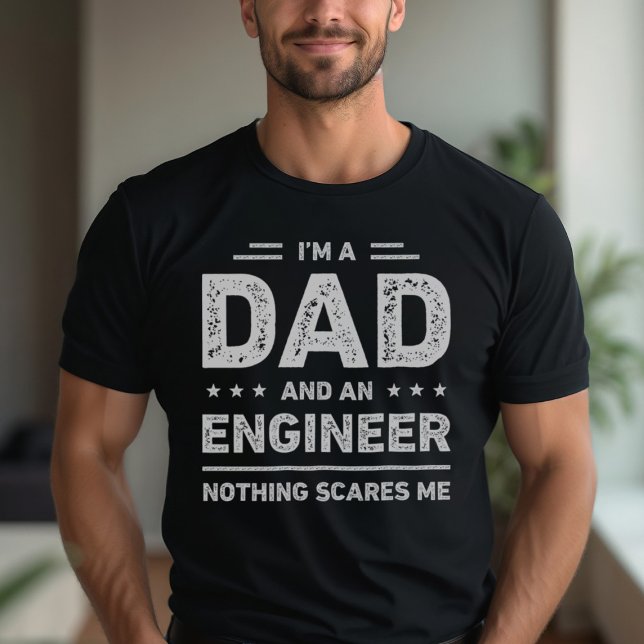 Camiseta Sou Pai e Engenheiro, nada me assusta (Criador carregado)
