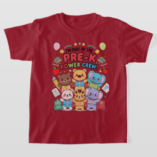 Camiseta "Sou parte da equipe de energia pré-K!" - Crianças