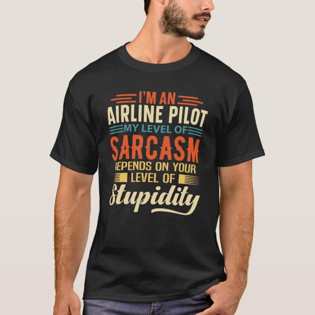 Camiseta Sou piloto de linha aérea (Frente)