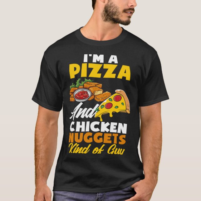 Camiseta Sou Pizza e Galinhas Nuggets Cara Galinha (Frente)