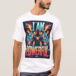 Camiseta Sou Poderoso - Ilustração Heroica Vibrante T-Shir