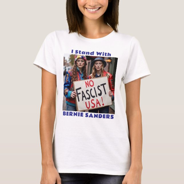 Camiseta Sou Político Com Bernie Sanders (Frente)