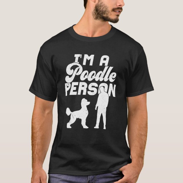 Camiseta Sou Poodle Person Dog Pai Proprietário de Cachorro (Frente)