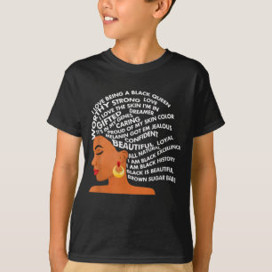 Camiseta Sou Preta Excelência Forte Mulher Palavra Cabelo D