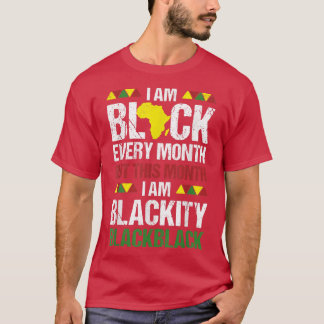 Camiseta Sou Preto A Cada Mês Do Orgulho Africano Negra B