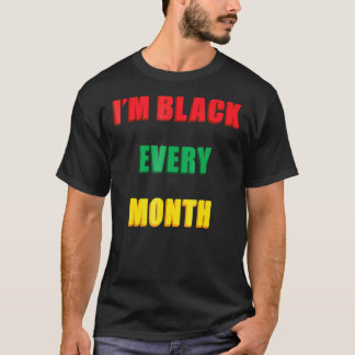 Camiseta Sou Preto Todo Mês Histórico Preto