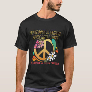 Camiseta Sou Principalmente Paz Amor E Luz Pilates Engraçad