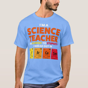 Camiseta Sou professor de ciência Sou alérgico Ensino Premi
