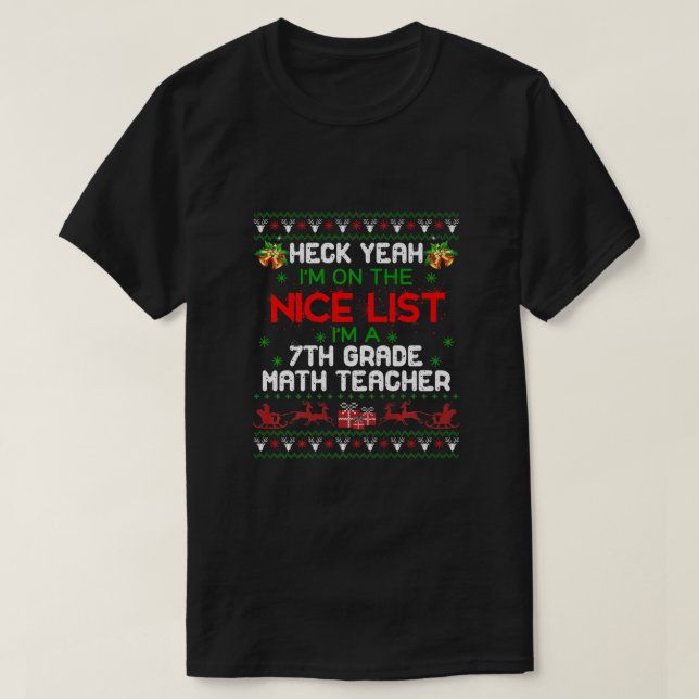Camiseta Sou professor de matemática 7 (Frente do Design)
