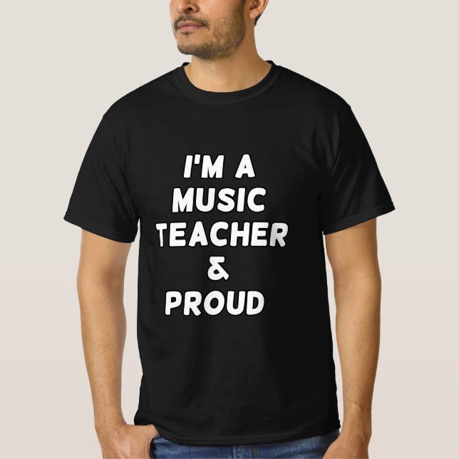 CAMISETA SOU PROFESSOR DE MÚSICA & ORGULHOSO (Frente)