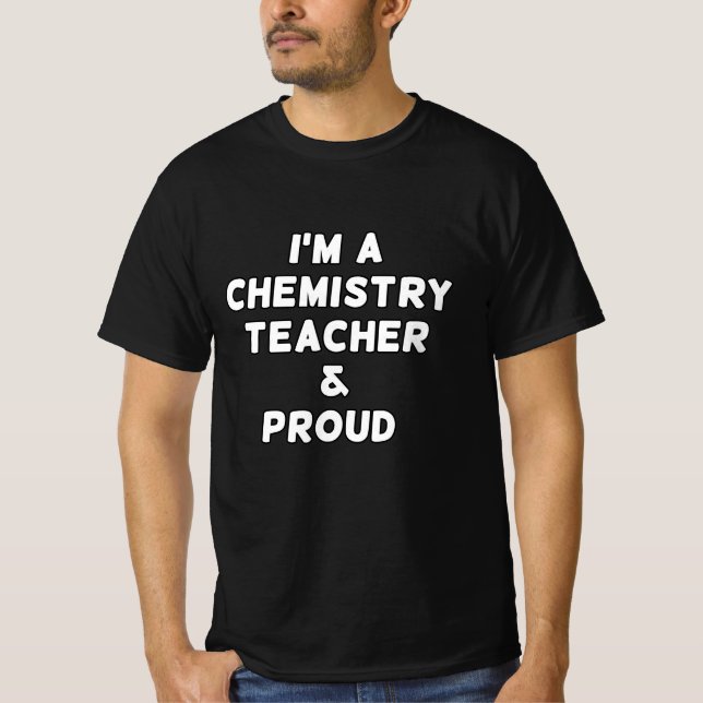 CAMISETA SOU PROFESSOR DE QUÍMICA & ORGULHOSO (Frente)