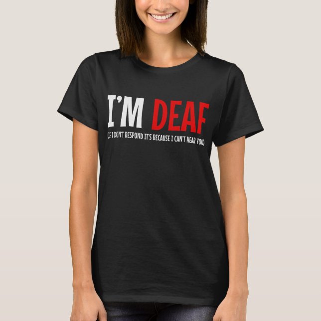 Camiseta Sou professor de Sign Language ASL, surdo american (Frente)