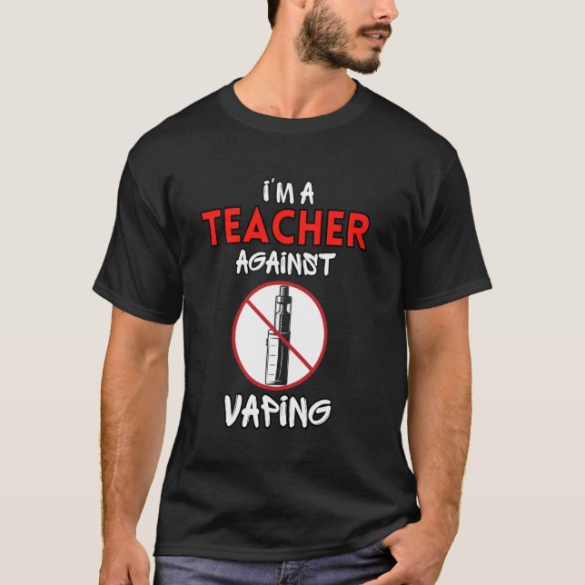 Camiseta Sou Professora Contra Vaping Anti-Vape S Não Fuman (Frente)