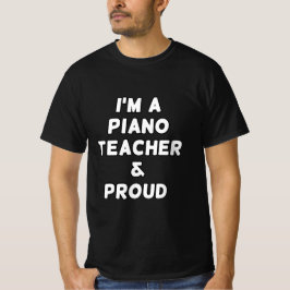 CAMISETA SOU PROFESSORA DE PIANO & ORGULHOSA