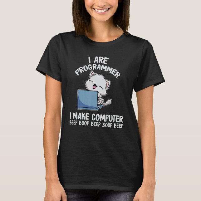 Camiseta Sou Programador E Torno O Computador Bipe Engraçad (Frente)