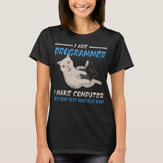 Camiseta Sou Programador E Torno O Computador Bipe Engraçad (Frente)