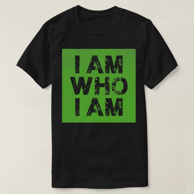 Camiseta Sou Quem Sou Verde Vintage (Frente do Design)