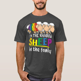 Camiseta Sou Rainbow Sheep Family Orgulho gay LGBTQ LGBT Pr