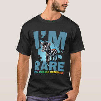 Camiseta Sou Rara Zebra Cuta Para Consciência Rara Da Doenç