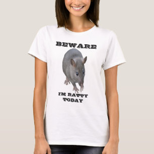Camiseta Sou Ratty hoje Slogan T Shirt