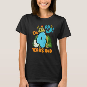 Camiseta Sou Rawr 4 anos Tyrannosaurus Dinossaur Kids B