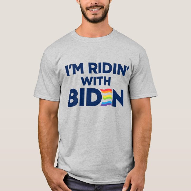 Camiseta Sou Ridin com Biden 2024 LGBTQ (Frente)