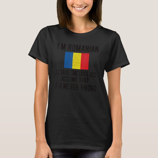 Camiseta Sou Romeno Bandeira Romênia Raízes Romenas (Frente)