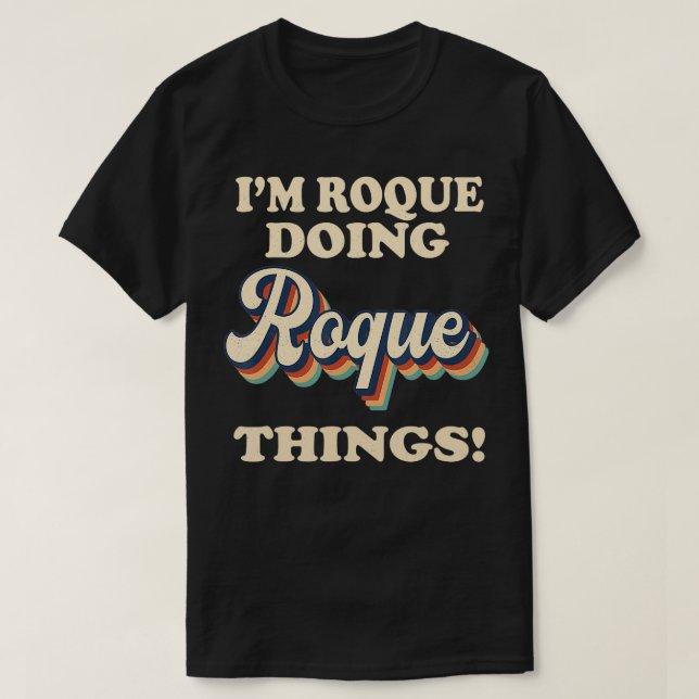 Camiseta Sou Roque Fazendo Coisas De Roque Engraçado Aniver (Frente do Design)