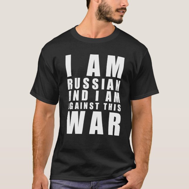 Camiseta sou russo contra esta guerra (Frente)