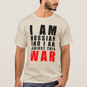 Camiseta sou russo contra esta guerra