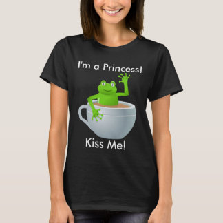 Camiseta Sou Sapo da Princesa Beija-me em Teacup Women's