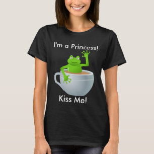 Camiseta Sou Sapo da Princesa Beija-me na Taça Tea, ZFJ