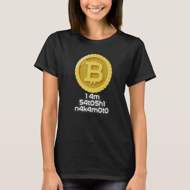 Camiseta Sou Satoshi Nakamoto Bitmoney NFT Cryptocurrency (Frente)