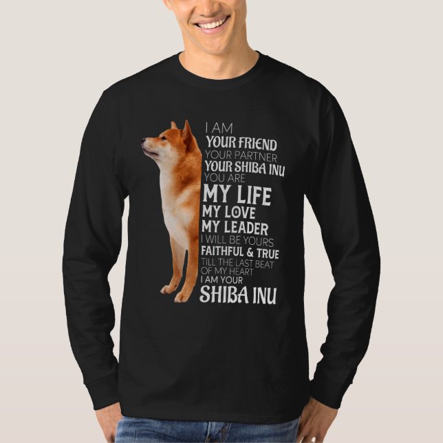Camiseta Sou Seu Amigo Seu Parceiro Seu Cachorro Shiba Inu  (Frente)