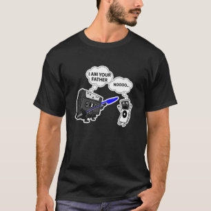 Camiseta Sou Seu Pai Cassette Vs Mp3 Player Retro Fundido