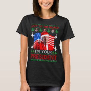 Camiseta Sou Seu Presidente 47º Trump 2024 Natal Feio S