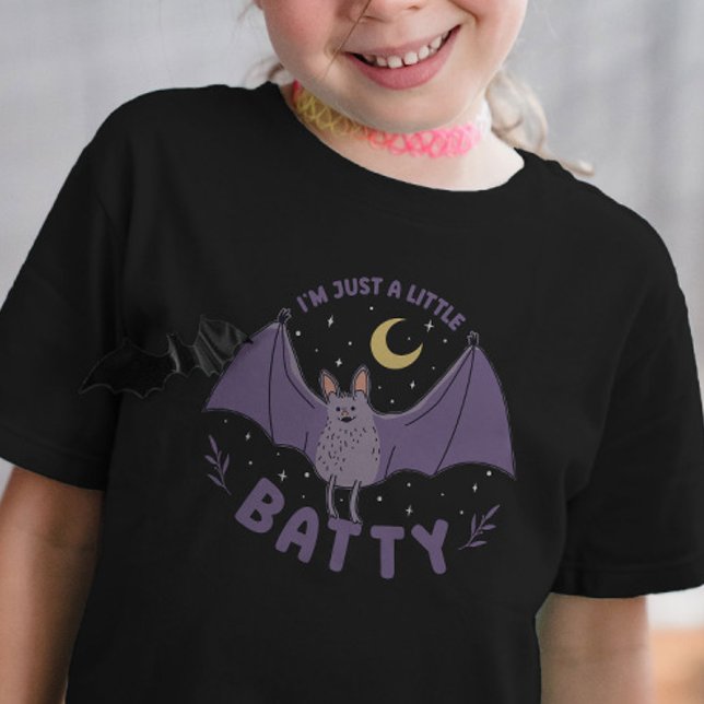 Camiseta Sou só um Dia de as Bruxas engraçado de Batty Pun (Funny Halloween Batty Bat Pun T-Shirt)