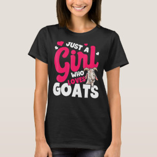 Camiseta Sou só uma garota que gosta de Goats Goat Farmers