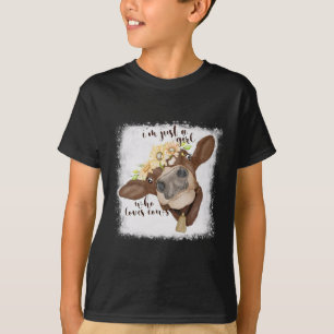 Camiseta Sou Só Uma Menina Que Adora Vacas Com Vaca Lov