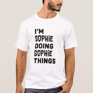 Camiseta Sou Sophie Fazendo Coisas Engraçadas Sophie