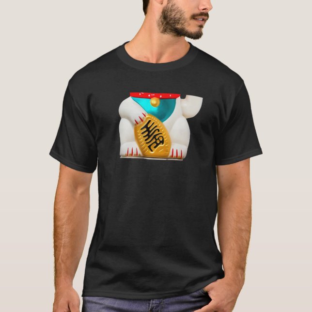 Camiseta Sou Sortudo Gato Gato Maneki Neko (Frente)