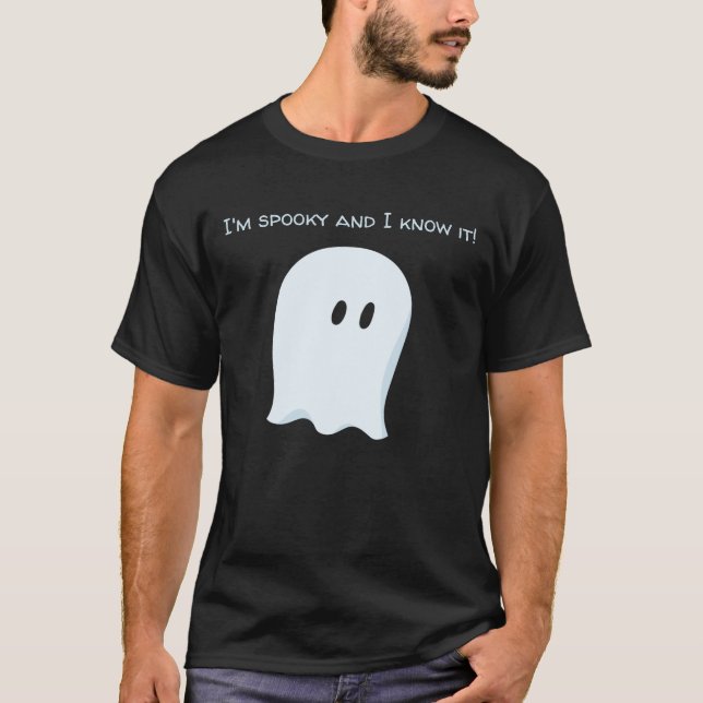Camiseta "Sou Spooky e sei!" Fantasma (Frente)