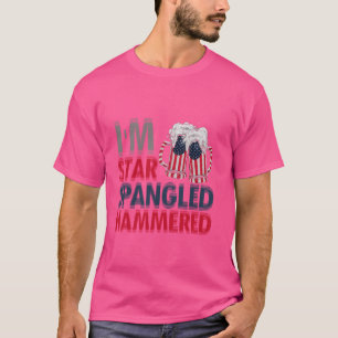 Camiseta Sou Star Spangled Hammered Engraçado 4 de julho Ce