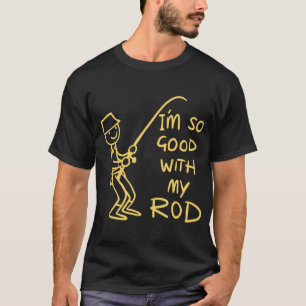 Camiseta Sou tão bom com minha vara - Gif de pescador engra