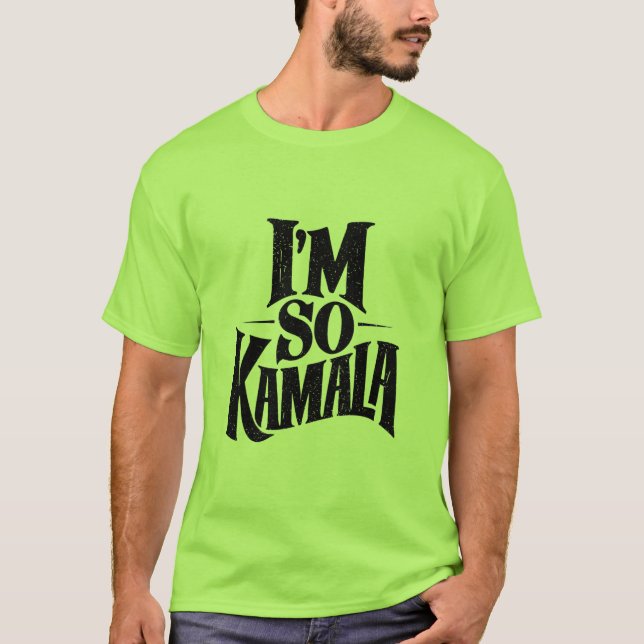 Camiseta Sou tão Kamala Brat Green Meme (Frente)