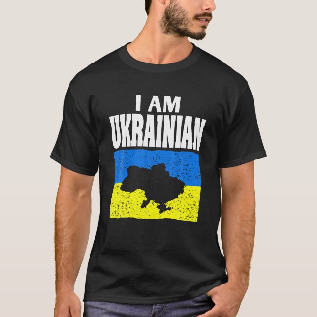 Camiseta Sou Ucraniano | Estar Com A Ucrânia | Apoio E (Frente)