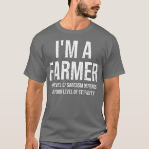 Camiseta Sou Um Agricultor Meu Nível De Agricultores Engraç