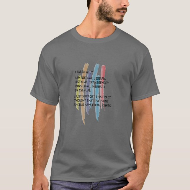 Camiseta Sou Um Amigo Para A LGBTQ Gay Lésbica Tra (Frente)