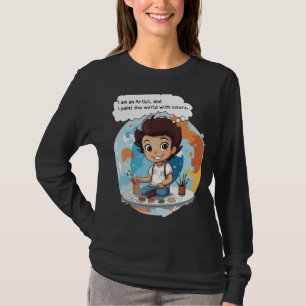 Camiseta Sou um Artista, e pinto o mundo com cores
